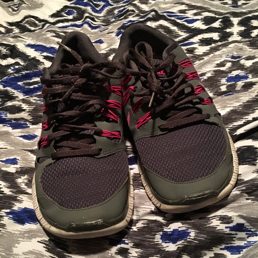 Grey and pink nike